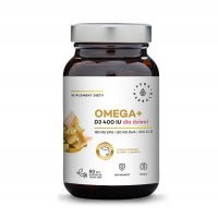 AURA HERBALS Omega + D3 400 IU dla dzieci 60 kapsułek twist-off