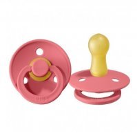 BIBS smoczek z naturalnego kauczuku Hevea rozmiar M CORAL 6-18 miesiąca 1 sztuka (560)