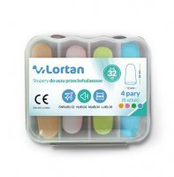 LORTAN stopery do uszu piankowe 8 sztuk 4 pary