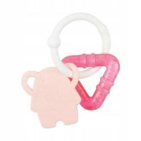 NATTOU Gryzak silikonowy i chłodzący Różowy słoń, 1 szt.