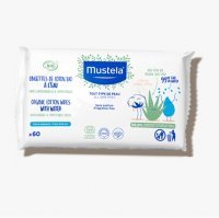 MUSTELA Chusteczki BIO z organicznej bawełny z wodą 60 sztuk