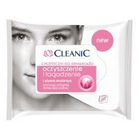 CLEANIC Chusteczki nawilżane do demakijażu Oczyszczanie i Łagodzenie cera sucha/wrażliwa 10 sztuk