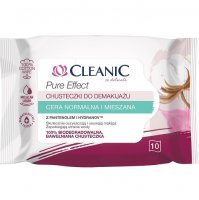 CLEANIC Chusteczki nawilżane do demakijażu Oczyszczanie i Nawilżanie cera normalna/mieszana 10 sztuk