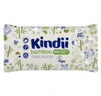 KINDII Chusteczki nawilżane Bamboo dla dzieci 60 sztuk