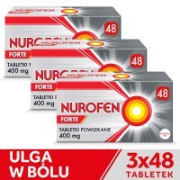 3 x NUROFEN FORTE 48 tabletek
