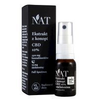 NAT Szwajcarski Ekstrakt z konopi Olejek 10% CBD + melatonina 15 ml