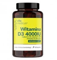 VITAMEDICUS Witamina D3 4000 IU dla osób powyżej 75. roku życia 120 kapsułek