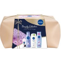 NIVEA ZESTAW BEAUTY COLLECTION antyperspirant + mleczko do ciała + żel pod prysznic + szampon