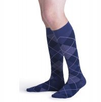 MICROFIBER SHADES Skarpety kompresyjne dla mężczyzn rozmiar 45-48 purple wzór w romby