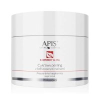 APIS RASPBERRY GLOW Cukrowy peeling z liofilizowanymi malinami, 220 g