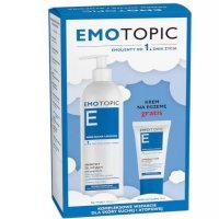 PHARMACERIS EMOTOPIC Kremowy żel myjący pod prysznic 400 ml + Łagodzący krem na egzemę 50 ml