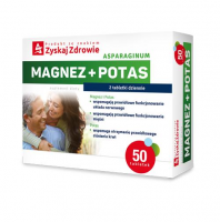 ASPARAGINUM Magnez + Potas 50 tabl. ZYSKAJ ZDROWIE, Wzmacniające serce