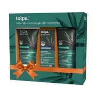 TOŁPA GREEN MEN ZESTAW żel-peeling 150 ml + krem łagodzący 50 ml + żel pod prysznic 2w1 200 ml