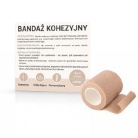 BANDAŻ KOHEZYJNY 4,5 m x 5 cm cielisty PASO