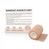 BANDAŻ KOHEZYJNY 4,5 m x 7,5 cm cielisty PASO