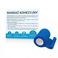 BANDAŻ KOHEZYJNY 4,5 m x 7,5 cm niebieski PASO