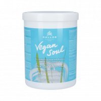 KALLOS KJMN VEGAN SOUL MASK Maska do włosów cienkich z olejem kokosowym niebieska 1000 ml