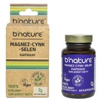 B'NATURE Magnez cynk selen 60 kapsułek