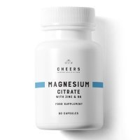 CHEERS ZMB6 Magnesium cirate, zinc and B6 Funkcjonowanie układu kostnego i nerwowego 90 kapsułek
