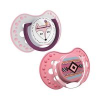 LOVI Smoczek silikonowy dynamiczny 0-3 miesięcy INDIAN SUMMER 2 sztuki 22/855 girl