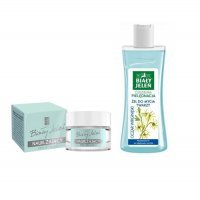 BIAŁY JELEŃ Nawilżający zabieg do twarzy krem nawilżający 50 ml + żel do mycia twarzy 265 ml