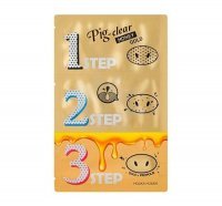 HOLIKA HOLIKA PIG CLEAR BLACK HEAD 3-STEP KIT(HONEY GOLD)Trójstopniowy zestaw plasterków