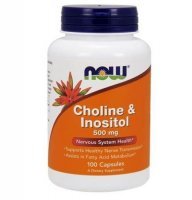 NOW FOODS CHOLINA & INOSITOL 250/250 mg 100 kapsułek