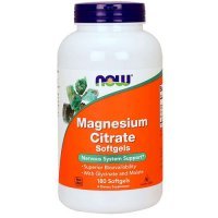 NOW FOODS Magnesium Citrate + jabłczan i chelat magnezu 180 kapsułek żelowych