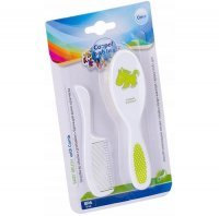 CANPOL Miękka szczotka do włosów z grzebykiem KOLOR LIMONKOWY 2/417