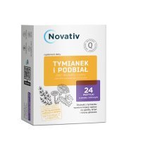 NOVATIV Tymianek i Podbiał 24 tabletki do ssania
