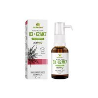 HEMP KING Witamina D3 + K2 MK7 w kroplach w bio oleju konopnym 30 ml