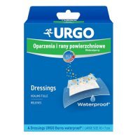 URGO Oparzenia i rany powierzchniowe opatrunki wodoodporne 4 sztuki