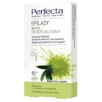 PERFECTA EPILADY Wosk do depilacji ciała w plastrach 12 sztuk