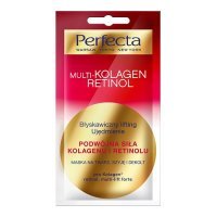 PERFECTA MULTIKOLAGEN RETINOL Błyskawiczny lifting Ujędrnienie, Maska na twarz, szyję i dekolt  8 ml