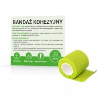 BANDAŻ KOHEZYJNY 4,5 m x 5 cm zielony PASO