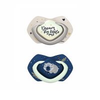 CANPOL Smoczek silikonowy symetryczny SLEEPY KOALA 18+ miesięcy 2 sztuki 22/660 blue