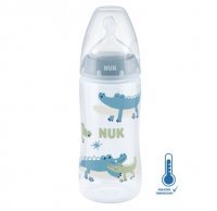 NUK FIRST CHOICE+ butelka ze wskaźnikiem temperatury 6-18 miesięcy 300 ml NIEBIESKI (741.103C)