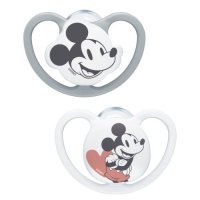 NUK SPACE MYSZKA MIKI silikonowy smoczek uspokajający 6-18 miesięcy 2 sztuki MICKEY(176.286A)