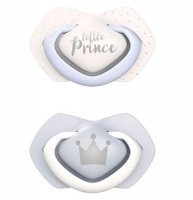 CANPOL Smoczek silikonowy symetryczny ROYAL BABY 0 - 6 miesięcy 2 sztuki 22/650 blue