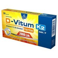 D-Vitum forte 2000 j.m. K2, 30 kaps. - suplement diety z witaminą D i K
