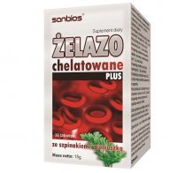 SANBIOS Żelazo chelatowane Plus 30 tabletek