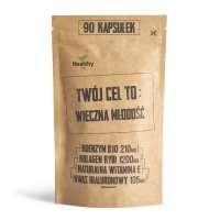 KOLAGEN, KOENZYM Q10, WITAMINA E, KWAS HIALURONOWY 90 kapsułek TWÓJ CEL TO: Wieczna młodość