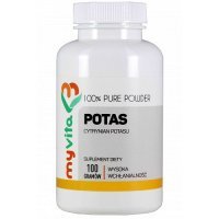 MYVITA POTAS Cytrynian potasu proszek 100 g