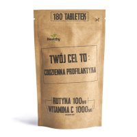 WITAMINA C + RUTYNA 180 tabletek TWÓJ CEL TO: Codzienna profilaktyka