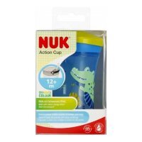 NUK EVOLUTION ACTION CUP 12 m+ kubek niekapek z silikonową słomką KAMELEON 230 ml (255.574)