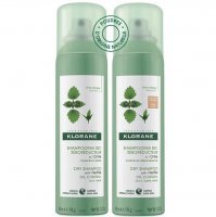 KLORANE Szampon suchy z wyciągiem z pokrzywy do włosów ciemnych seboregulujący 150 ml