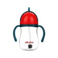 AKUKU Bidon ze słomką z odważnikiem BLUE/RED (A0164)