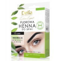 DELIA COSMETICS Henna pudrowa do brwi 1.0 CZARNA 4 g