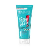 EVELINE COSMETICS CLEAN YOUR SKIN  3 w 1 żel do mycia twarzy + scrub + maska 200 ml