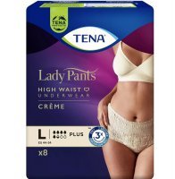 TENA LADY PANTS PLUS CREME majtki chłonne rozmiar L 8 sztuk
